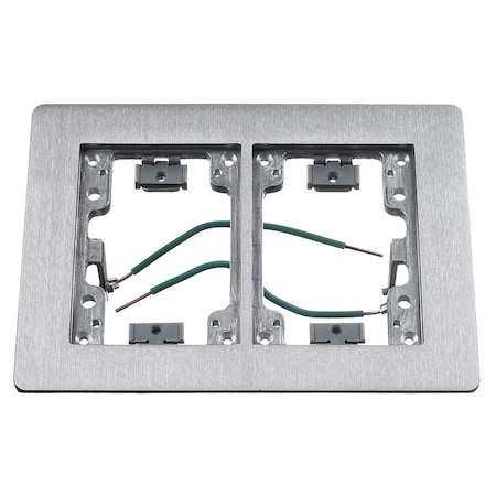 Electrical Box Cover, 2 Gangs, Rectangular, Metallic MPN:SA3084W