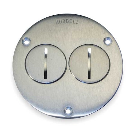 Box Cover, Floor Box Type, 2 Gang, Aluminum, Duplex Receptacle Cover Type MPN:SA3725