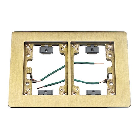 Rectangular Floor Flange, 2 Gangs, Rectangular, Metallic MPN:SB3084W