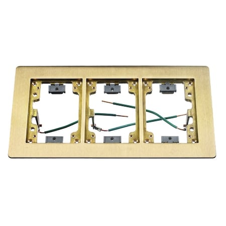 Floor Flange, 3 Gang, Rectangular, Metallic MPN:SB3085W