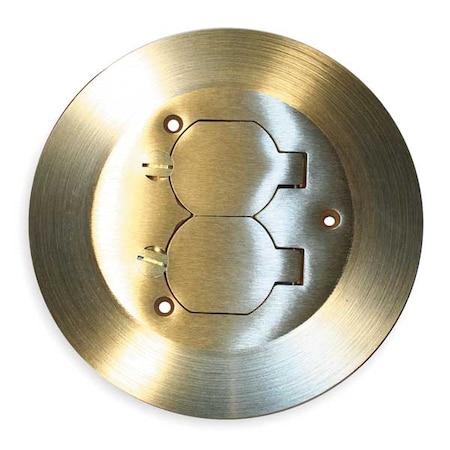 Box Cover, Floor Box Type, 2 Gang, Brass MPN:SF3925