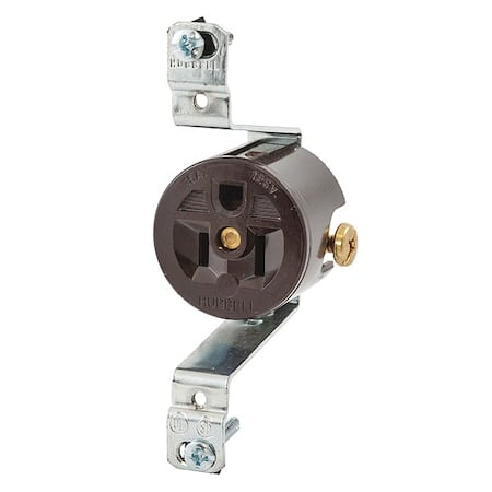 Rcptcl, 15A, 125VAC, Brn, Phenolic MPN:HBL5236M2