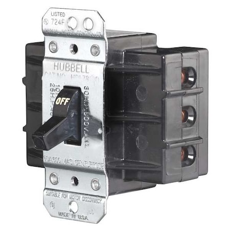 Manual Motor Switch, 60 A, 3 P, 3 Phase, Toggle, Circuit-Lock Series, No Enclosure MPN:HBL7863D