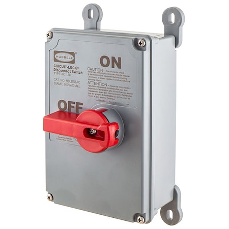 Nonfusible, Motor Disconnect Switch, Heavy Duty, 600 V, 3PST MPN:HBLDS33ACNK