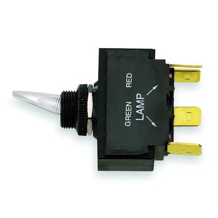 Lighted Toggle Switch, SPST, 1/4 in. MPN:M11LRGSP