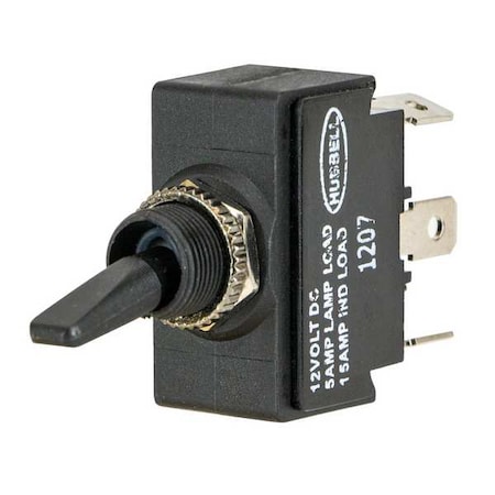 Marine Toggle Switch, DPDT, 6 Connections, On/Off/On, 15A at 12VDC MPN:M223JSP