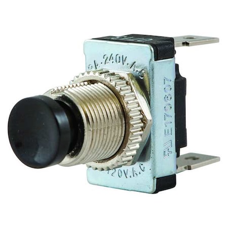 Miniature Push Button Switch, SPST, Black MPN:MH11