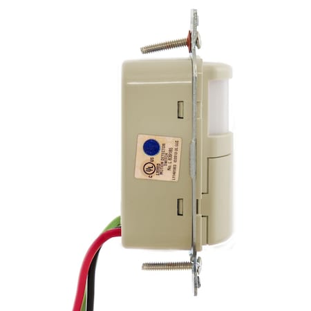 Wall Mount Sensor, Occupancy, Vacancy, Hard Wired, Ivory, 1, 200 sq ft, Fluorescent, LED MPN:WS1000NI