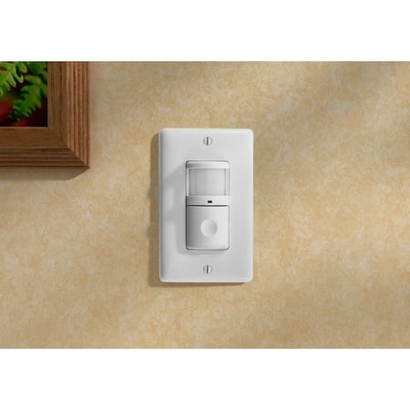 Wall Mount Sensor, Occupancy, Vacancy, Hard Wired, White, 1, 200 sq ft, Fluorescent, LED MPN:WS1000NW