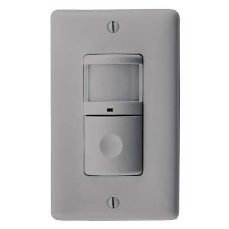 Wall Mount Sensor, Occupancy, Vacancy, Hard Wired, Gray, 1, 200 sq ft, Fluorescent, LED MPN:WS2000NGY