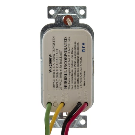 Wall Mount Sensor, Occupancy, Vacancy, Hard Wired, White, 1, 200 sq ft, Fluorescent, LED MPN:WS2000W