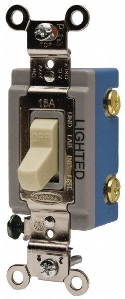 1 Pole, 120 to 277 VAC, 20 Amp, Residential Grade Toggle Wall Switch MPN:HBL1221IL