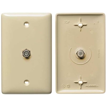 Video Wall Plate and Jack, F Type, Ivory MPN:NS750I