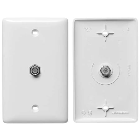 Video Wall Plate and Jack, F Type, White MPN:NS750W