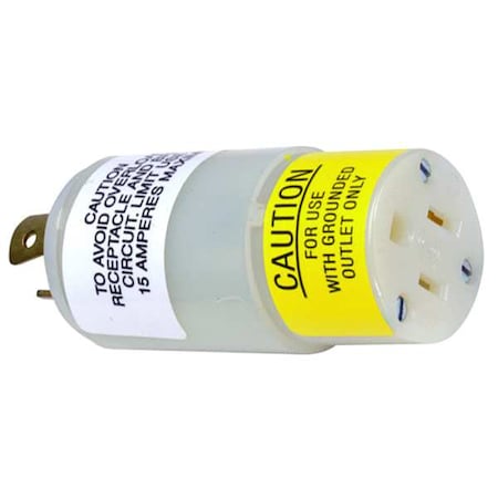 Plug Adapter, Surge, 5- 15R, Non-NEMA, White MPN:9053A