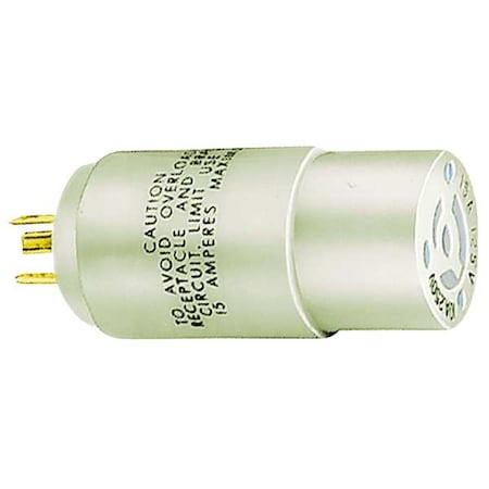 Power Strip, Surge, Non-NEMA, 5-15P, White MPN:9054A