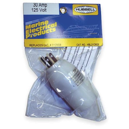 Power Strip, Surge, L5-30R, 5-15P, White MPN:HBL31CM28