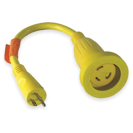 Power Strip, Marine, Molded, Straight, L5-30R, 5-15P, 2 ft., Yellow MPN:HBL61CM22