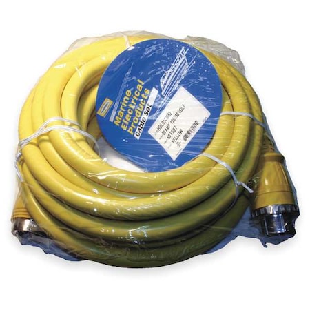 STOW Extension Cord, 6 AWG, Outdoor, 6/4, 1 Outlets, L14-50R/CS6364C, Yellow, PVC, L14-50P/CS6365C MPN:HBL61CM52LED