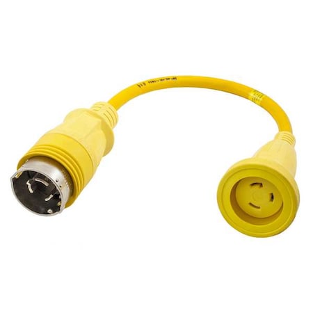 Power Strip, Marine, Molded, Straight, L5-30R, L5-50P/CS6361C, 2.1 ft., Yellow MPN:HBL61CM55
