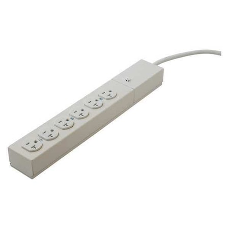 Power Strip, Surge, 6 ft., White MPN:HBL6SS620
