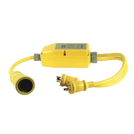 Plug Adapter, Marine Grade, Y Adapter, Non-NEMA, 5-15P, 4.6 ft., Yellow MPN:YQ230