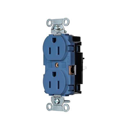 Straight Blade Receptacle, 5-15R, 15 A, 125V AC, 2 Pole, 3 Wire, Surface Mount, Grounded MPN:5252STBL