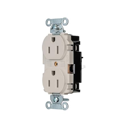 Straight Blade Receptacle, 5-15R, 15 A, 125V AC, 2 Pole, 3 Wire, Surface Mount, Grounded MPN:5252STLA