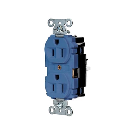 Straight Blade Receptacle, 5-15R, 15 A, 125V AC, 2 Pole, 3 Wire, Surface Mount, Grounded MPN:5262STBL