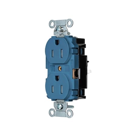 Straight Blade Receptacle, 5-15R, 15 A, 125V AC, 2 Pole, 3 Wire, Surface Mount, Grounded MPN:5262STBLTR