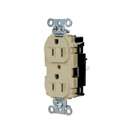 Straight Blade Receptacle, 5-15R, 15 A, 125V AC, 2 Pole, 3 Wire, Surface Mount, Grounded MPN:5262STI