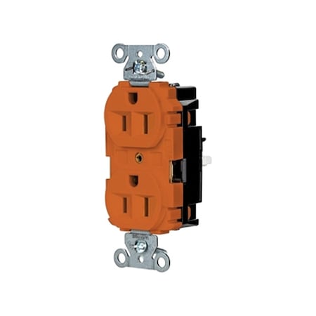 Straight Blade Receptacle, 5-15R, 15 A, 125V AC, 2 Pole, 3 Wire, Surface Mount, Grounded MPN:5262STO