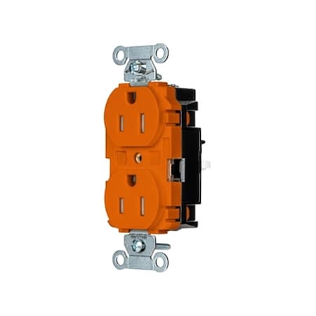 Straight Blade Receptacle, 5-15R, 15 A, 125V AC, 2 Pole, 3 Wire, Surface Mount, Grounded MPN:5262STOTR