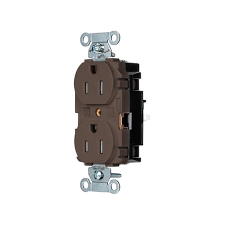 Straight Blade Receptacle, 5-15R, 15 A, 125V AC, 2 Pole, 3 Wire, Surface Mount, Grounded MPN:5262STTR