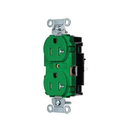 Straight Blade Receptacle, 5-20R, 20 A, 125V AC, 2 Pole, 3 Wire, Surface Mount, Grounded MPN:5362STGNTR