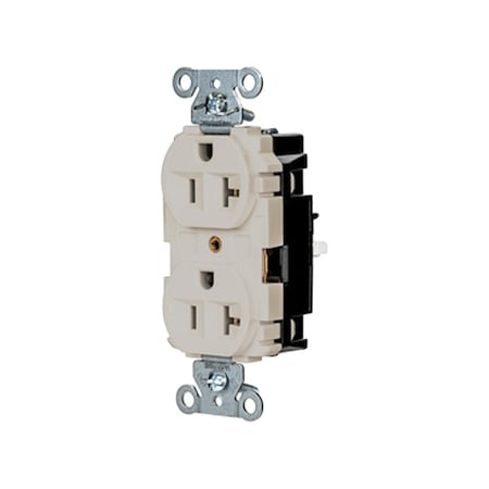 Straight Blade Receptacle, 5-20R, 20 A, 125V AC, 2 Pole, 3 Wire, Surface Mount, Grounded MPN:5362STLA