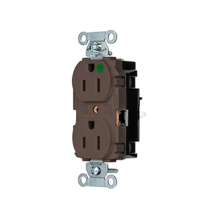 Straight Blade Receptacle, 5-15R, 15 A, 125V AC, 2 Pole, 3 Wire, Surface Mount, Grounded MPN:8200ST