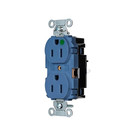 Straight Blade Receptacle, 5-15R, 15 A, 125V AC, 2 Pole, 3 Wire, Surface Mount, Grounded MPN:8200STBL