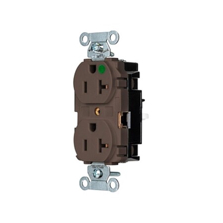 Straight Blade Receptacle, 5-20R, 20 A, 125V AC, 2 Pole, 3 Wire, Surface Mount, Grounded MPN:8300ST