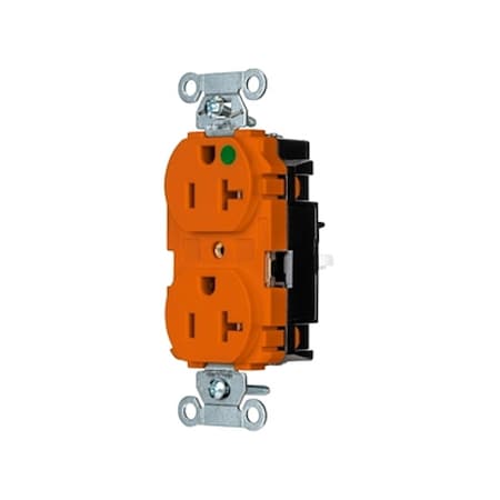 Straight Blade Receptacle, 5-20R, 20 A, 125V AC, 2 Pole, 3 Wire, Surface Mount, Grounded MPN:8300STO