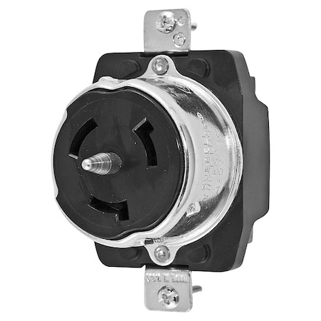 Locking Receptacle, Non-NEMA, 50 A, 480V AC, Three Phase, 3 Pole, Flush Mount, Screw Terminals MPN:CS8169