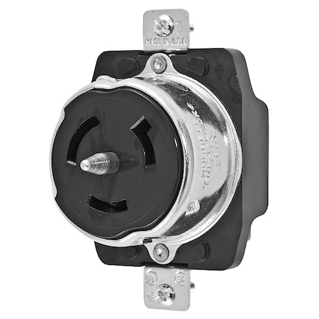 Locking Receptacle, Non-NEMA, 50 A, 250V AC, Single Phase, 2 Pole, Flush Mount, Screw Terminals MPN:CS8269