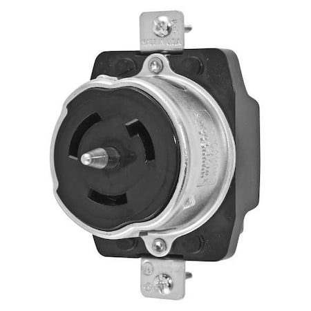 Locking Receptacle, Non-NEMA, 50 A, 480V AC, Single Phase, 2 Pole, Flush Mount, Screw Terminals MPN:CS8469