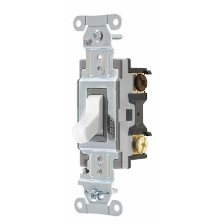 Wall Switch, 20A, White, 1 HP, 3-Way Switch MPN:CSB320W