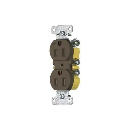 Straight Blade Receptacle, 5-15R, 15 A, 125V AC, 2 Pole, 3 Wire, Surface Mount, Grounded MPN:DR15ST