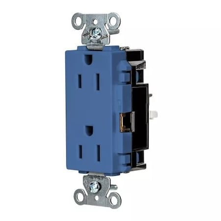Straight Blade Receptacle, 5-15R, 15 A, 125V AC, 2 Pole, 3 Wire, Surface Mount, Grounded MPN:DR15STBL