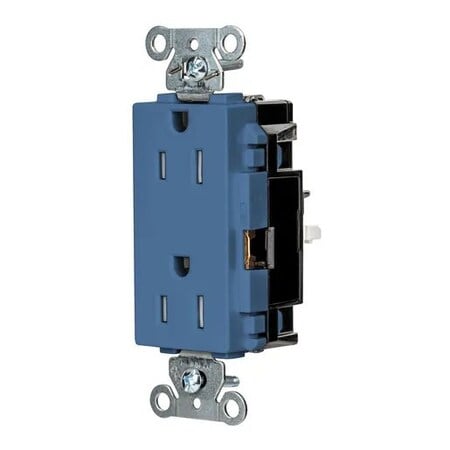 Straight Blade Receptacle, 5-15R, 15 A, 125V AC, 2 Pole, 3 Wire, Surface Mount, Grounded MPN:DR15STBLTR