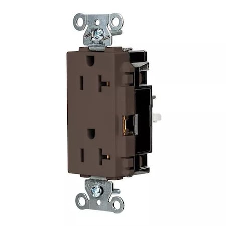 Straight Blade Receptacle, 5-20R, 20 A, 125V AC, 2 Pole, 3 Wire, Surface Mount, Grounded MPN:DR20ST