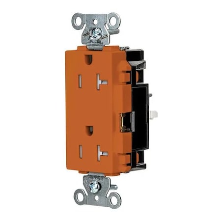 Straight Blade Receptacle, 5-20R, 20 A, 125V AC, 2 Pole, 3 Wire, Surface Mount, Grounded MPN:DR20STOTR