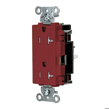 Straight Blade Receptacle, 5-20R, 20 A, 125V AC, 2 Pole, 3 Wire, Surface Mount, Grounded MPN:DR20STRTR